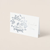 Osterhasen wünscht Silber Folienkarte (Vorderseite)