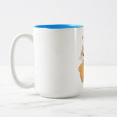 Osterhasen zwei Tasse. Zweifarbige Tasse (Links)