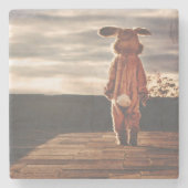 Osterhasengehen Steinuntersetzer (Vorderseite)