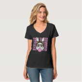Osterhasengesicht Brille Leopard Frohen Ostertag T-Shirt (Vorderseite Vollansicht)
