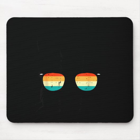 Osterhasengesicht Sonnenbrille Retro Hase Männer J Mousepad (Vorne)