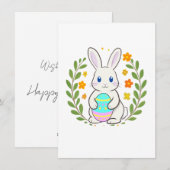 Osterhasenkarte Feiertagskarte (Vorne/Hinten)