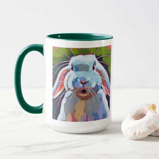 Osterhasenmalerei - Geschenk für den Osterurlaub Tasse (Mit Donut)