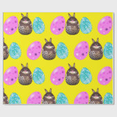 Osterhasenmuster Geschenkpapier (Flach)