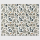 Osterhasenpapier - Weiß und Grau weich Geschenkpapier (Flach)