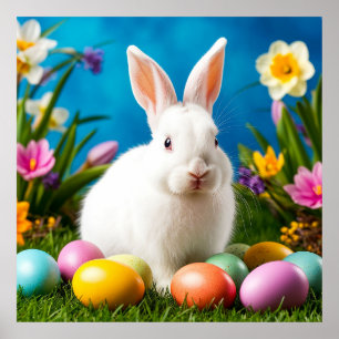 Osterhasenposter für Kinder – Süßer Cartoon-Hase S Poster