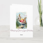 Osterhasenrowboat-Gruß-Karte Feiertagskarte (Rückseite)