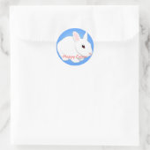 Osterhasensticker Runder Aufkleber (Tasche)