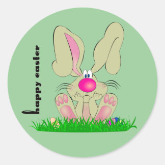 Osterhasensticker Runder Aufkleber