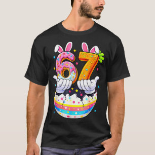 Osterhasentag sechs sieben 6 7 Jungen Mädchen Kind T-Shirt