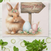 Osterhasenweg Geschirrtuch (Gefaltet)