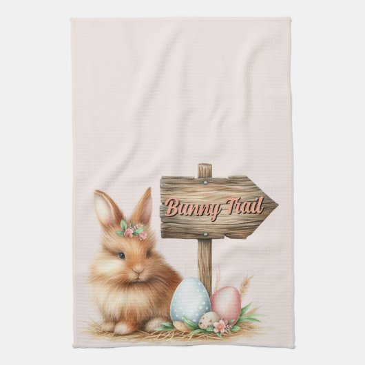 Osterhasenweg Geschirrtuch (Vertikal)