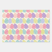 Osterhaser Eier 3 Designs Geschenkartikel Wrap Geschenkpapier Set (Vorderseite)