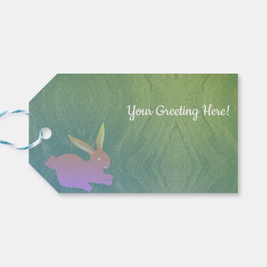 Osterhaser Eier "Happy Oaster" Geschenkanhänger (Rückseite Horizontal)