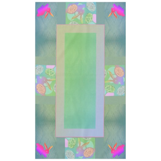 Osterhaser Eier Pastelle Tablecloth Tischdecke (Vorderseite)