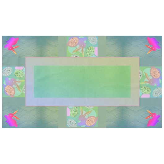 Osterhaser Eier Pastelle Tablecloth Tischdecke (Vorderseite (Horizontal))