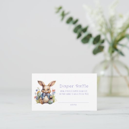 Osterhaser Eier und Blume Windelwindeln Visitenkarte (Stehend Vorderseite)