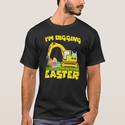 Osterhaser Eizellen Grabtrappe Bagger Kinder B T-Shirt (Vorderseite)