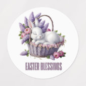 Osterhass - Bunny & Blume Basket Etiketten (Design 2)