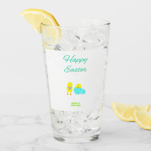 Osterhatchling Glass Tumbler (Vorderseite Ice)