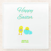 Osterhatchling Glass Untersetzer (Vorderseite)