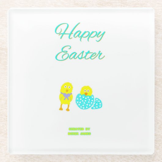 Osterhatchling Glass Untersetzer (Vorderseite)