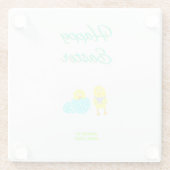 Osterhatchling Glass Untersetzer (Rückseite)