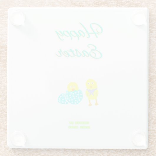 Osterhatchling Glass Untersetzer (Rückseite)