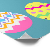 Osterhäuser-Schild, Osterhasen-Osterhasen-Eierpost Poster (Ecke)