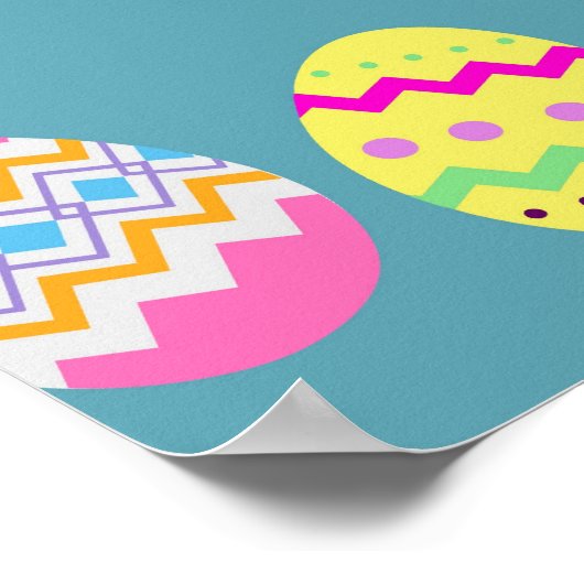 Osterhäuser-Schild, Osterhasen-Osterhasen-Eierpost Poster (Ecke)