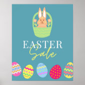 Osterhäuser-Schild, Osterhasen-Osterhasen-Eierpost Poster (Vorne)