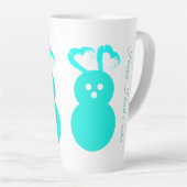 Osterherz-Kaninchen Latte-Tasse Milchtasse (Rechte Ecke)