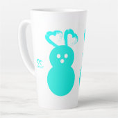 Osterherz-Kaninchen Latte-Tasse Milchtasse (Linke Ecke)