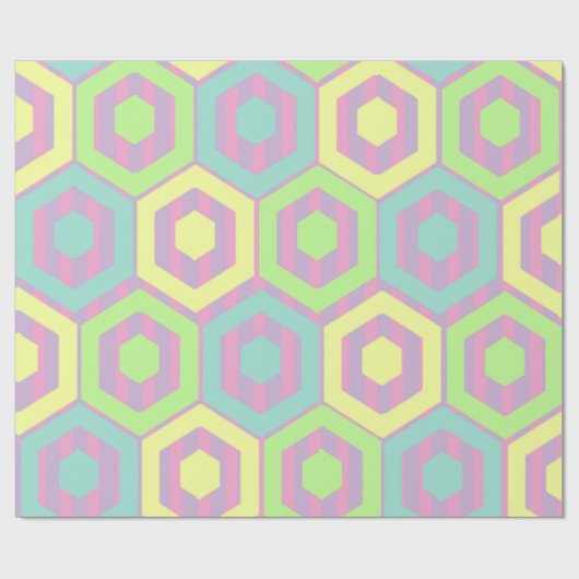 Osterhexagonen Geschenkpapier (Flach)