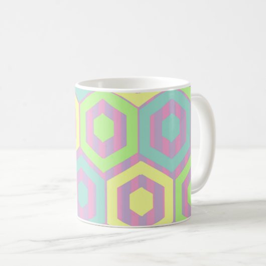 Osterhexagonen Kaffeetasse (VorderseiteRechts)