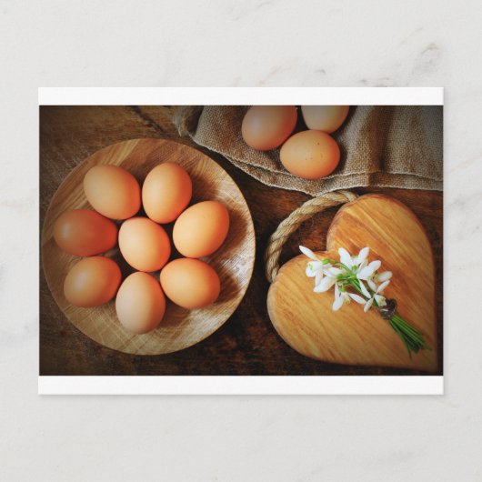 Osterhintergrund Feiertagspostkarte (Vorderseite)