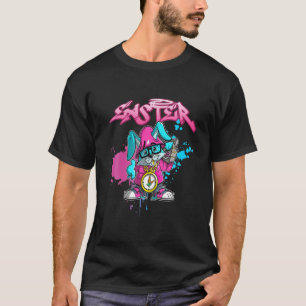 Osterhispter Street Rabbit Cool Hiphop Music Boy T-Shirt
