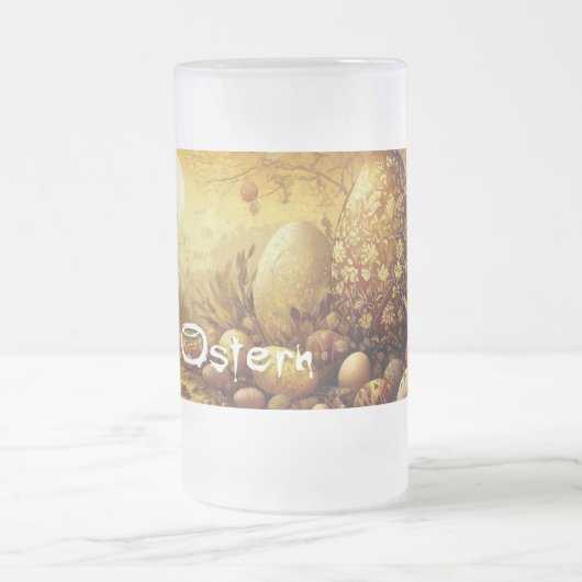 Osterhoffnung in einer apokalyptischen Welt Mattglas Bierglas (Mittel)