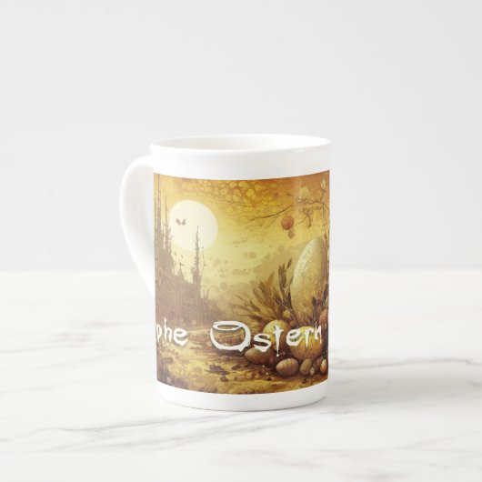 Osterhoffnung in einer apokalyptischen Welt Porzellantasse (Vorderseite Links)