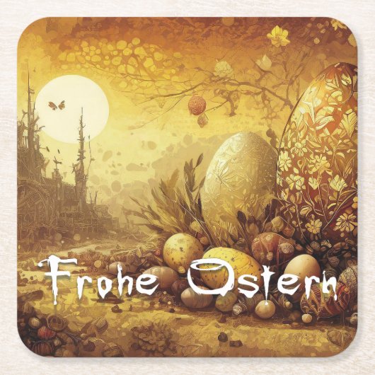 Osterhoffnung in einer apokalyptischen Welt Rechteckiger Pappuntersetzer (Vorderseite)