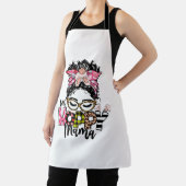 Osterhoppe Mama Messy Bun Mama Bunny Leopard Schürze (InSitu)