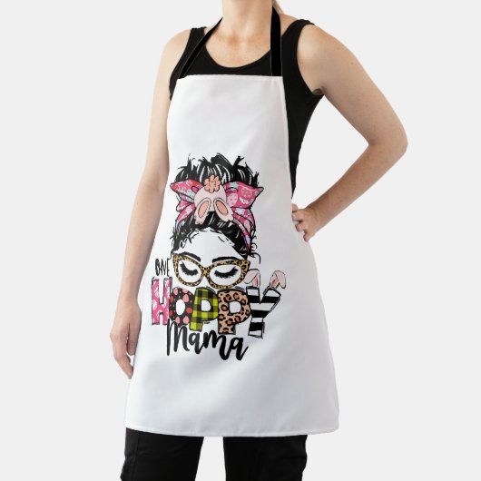 Osterhoppe Mama Messy Bun Mama Bunny Leopard Schürze (InSitu)