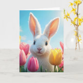 Osterhornhaus in Tulip Karte (Gelbe Blume)