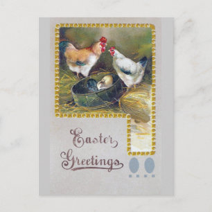 Osterhuhn-Familie Feiertagspostkarte