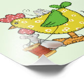Osterhuhn Fotodruck (Ecke)