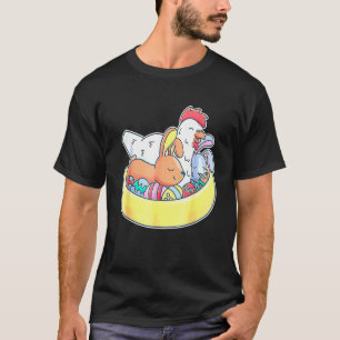 Osterhuhn Häschen Ohren Eier Korb Bauernhof Tier  T-Shirt