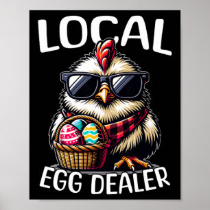 Osterhuhn lokaler Eierhändler Poster