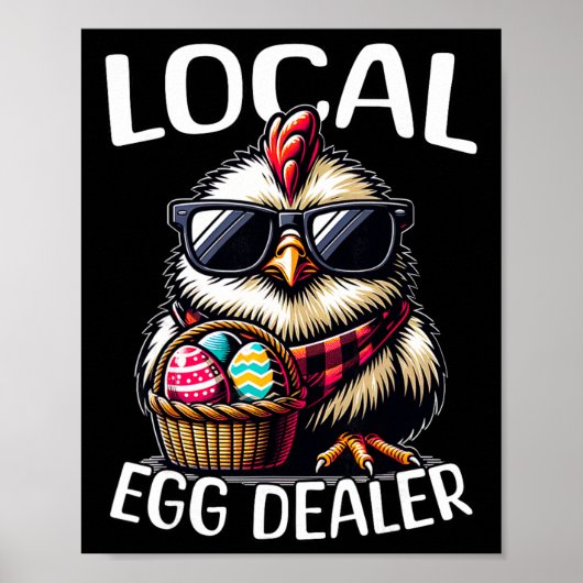 Osterhuhn lokaler Eierhändler  Poster (Vorne)