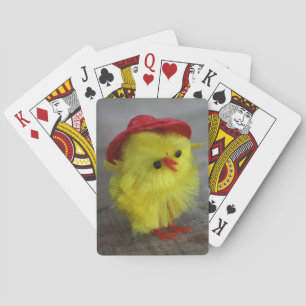 Osterhuhn mit rotem Hut Spielkarten Geschenkidee