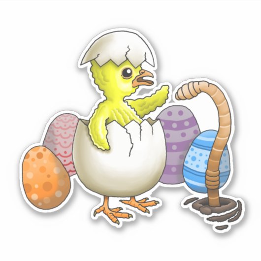 Osterhühnchen Aufkleber (Vorderseite)